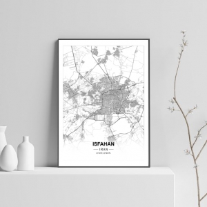پوستر نقشه مدرن شهر اصفهان در فرمت pdf
