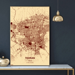 پوستر نقشه مدرن شهر تهران در فرمت pdf
