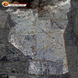 دانلود جدیدترین نقشه و تصویر ماهواره ای منطقه 5 شهر تهران بزرگ با کیفیت بسیار بالا  در ابعاد بزرگ