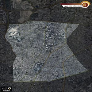 دانلود جدیدترین نقشه و تصویر ماهواره ای منطقه 7 شهر تهران بزرگ با کیفیت بسیار بالا  در ابعاد بزرگ