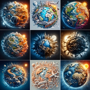 نقشه های مصور سه بعدی جهان با کیفیت بسیار بالا