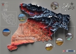 نقشه سه بعدی ارتفاعات استان البرز با کیفیت بالا